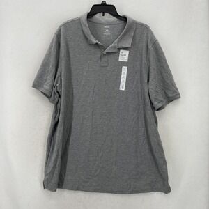 Sonoma Polo Shirt Mens 3XB Gray Supersoft Pique Short Sleeve Fade Resistant Golf